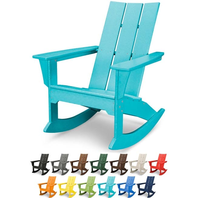 POLYWOOD® Modern Adirondack Rocker - MNR10 Adirondack Chair POLYWOOD®