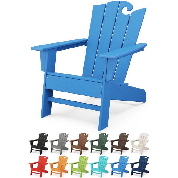 Blue polywood adirondack chairs hot sale