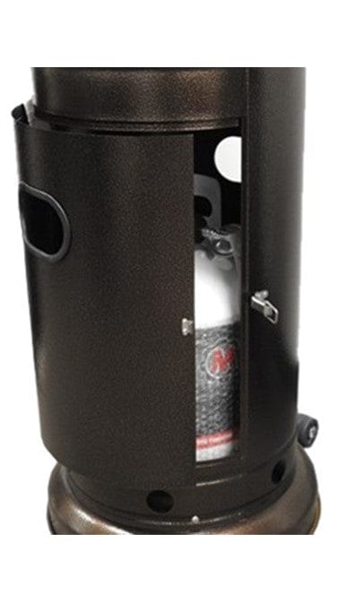 AZ Patio Heaters - 87" Tall Outdoor Patio Heater with Table - Hammered Bronze - HLDS01-CGT Patio Heaters AZ Patio Heaters