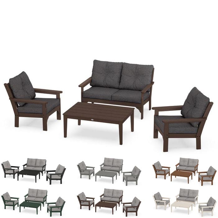 POLYWOOD® Vineyard 4-Piece Deep Seating Set - PWS405-2 Deep Seating POLYWOOD®