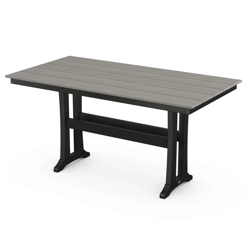 POLYWOOD® Farmhouse Trestle 37" x 72" Counter Table - Select Accents - PLR83-T1L1 Table POLYWOOD®