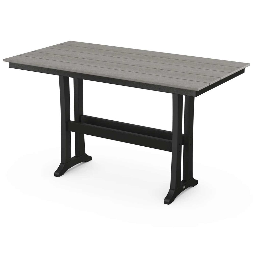 POLYWOOD® Farmhouse Trestle 37" x 72" Bar Table - Select Accents - PLB83-T1L1 Table POLYWOOD®