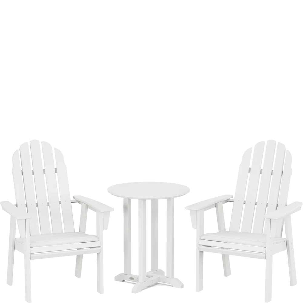 POLYWOOD® Vineyard Adirondack 3-Piece Round Bistro Dining Set - PWS1320-1 Patio Set POLYWOOD®