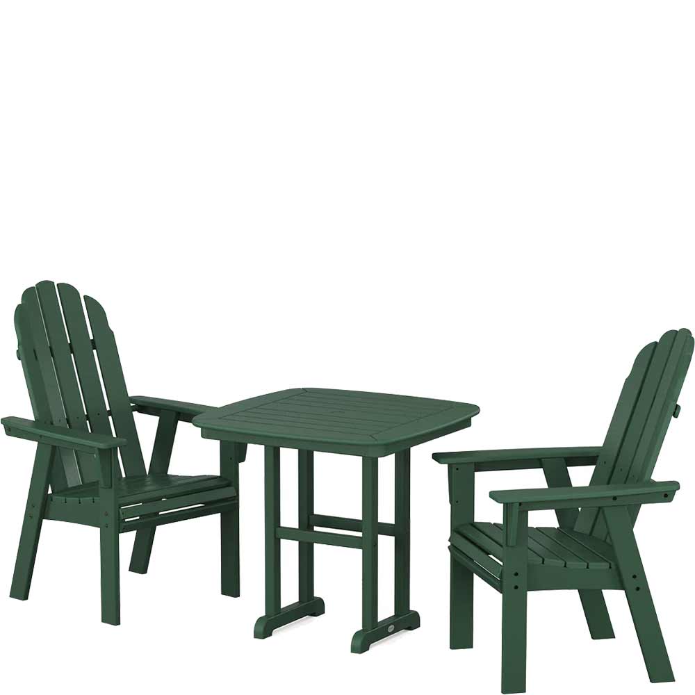 POLYWOOD® Vineyard Adirondack 3-Piece Dining Set - PWS1229-1 Patio Set POLYWOOD®