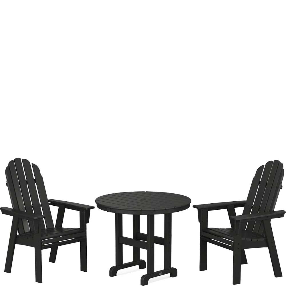 POLYWOOD® Vineyard Adirondack 3-Piece Round Dining Set - PWS1352-1 Patio Set POLYWOOD®