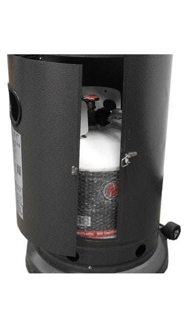 AZ Patio Heaters - 87" Tall Outdoor Patio Heater with Table- Hammered Silver - HLDS01-CBT Patio Heaters AZ Patio Heaters