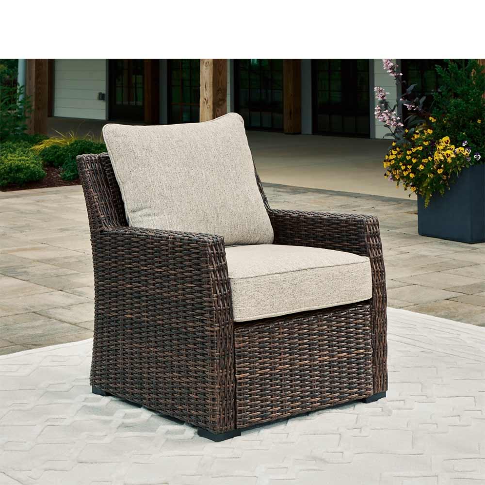 Ashley Furniture - Brook Ranch Outdoor Lounge Chair with Cushion Deep Seating Ashley Furniture