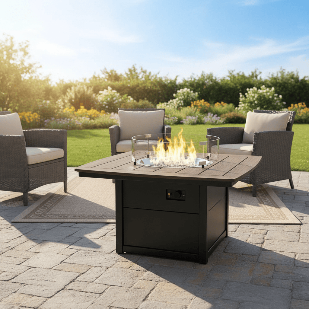 POLYWOOD® Nautical 42" Fire Pit Table - Select Accents - CTF42N Fire Table POLYWOOD®