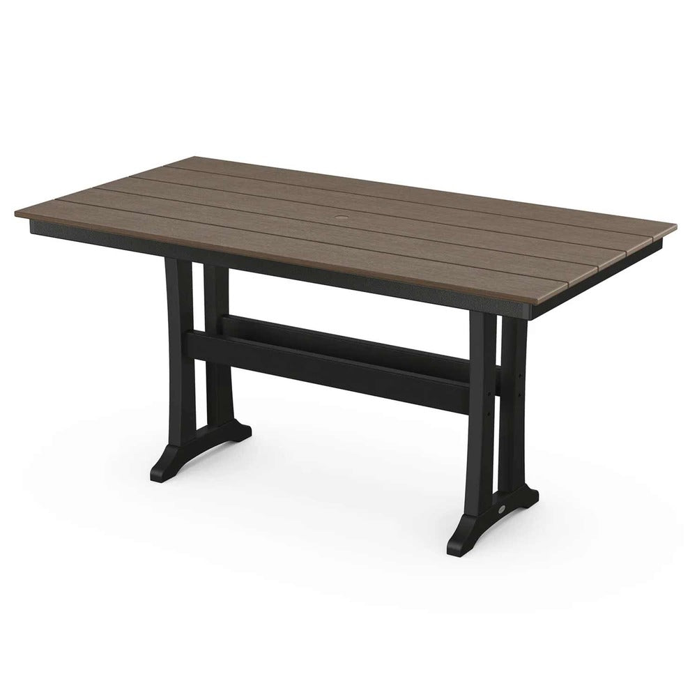 POLYWOOD® Farmhouse Trestle 37" x 72" Counter Table - Select Accents - PLR83-T1L1 Table POLYWOOD®