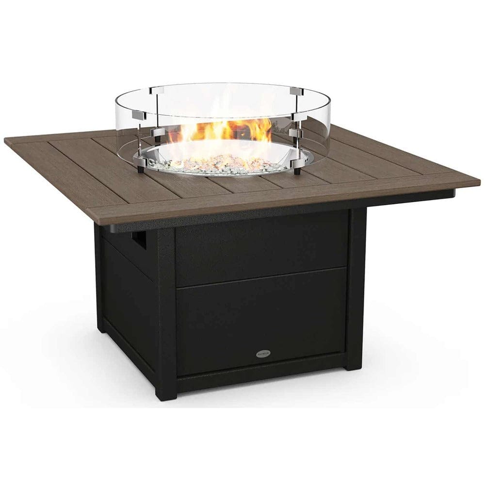 POLYWOOD® Square 42" Fire Pit Table - Select Accents - CTF42S Fire Table POLYWOOD®
