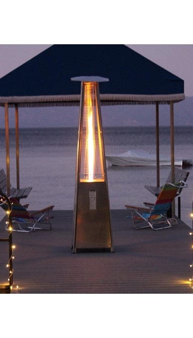 AZ Patio Heaters - Tall Quartz Glass Tube Heater - Stainless Steel - HLDS01-GTSS Patio Heaters AZ Patio Heaters