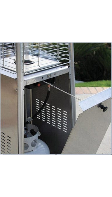 AZ Patio Heaters - Tall Quartz Glass Tube Heater - Stainless Steel - HLDS01-GTSS Patio Heaters AZ Patio Heaters