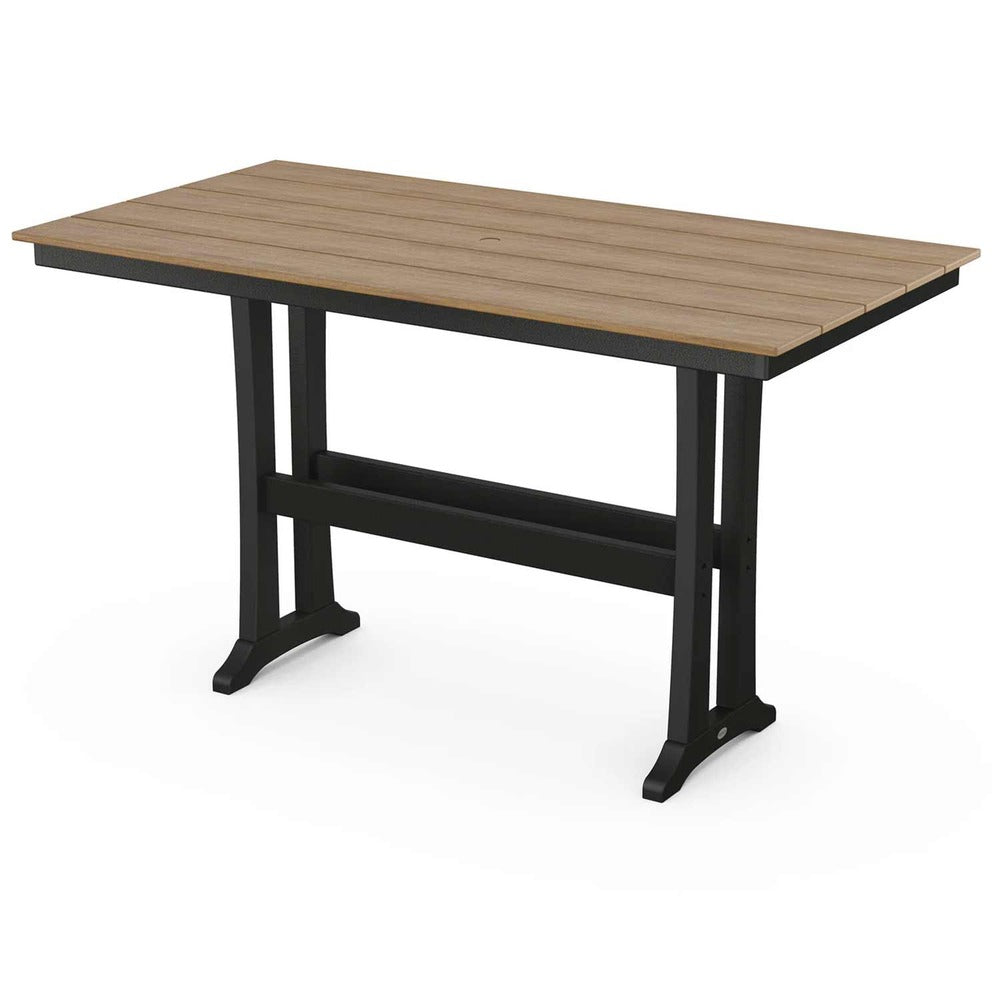 POLYWOOD® Farmhouse Trestle 37" x 72" Bar Table - Select Accents - PLB83-T1L1 Table POLYWOOD®