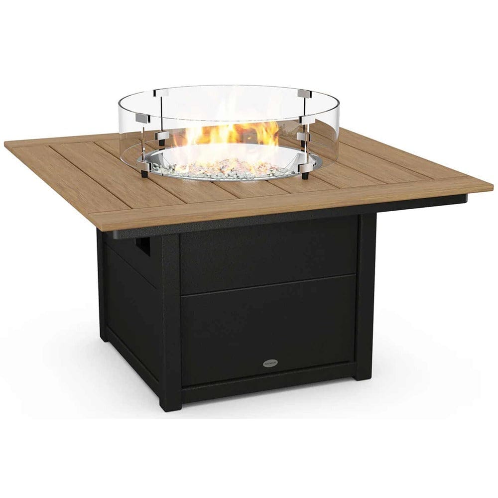 POLYWOOD® Square 42" Fire Pit Table - Select Accents - CTF42S Fire Table POLYWOOD®