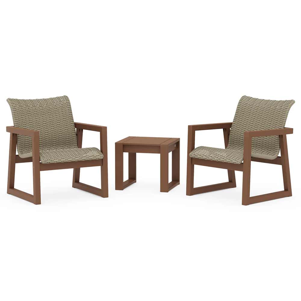 POLYWOOD® EDGE Woven 3-Piece Lounge Chair Seating Set - PWS2912-1