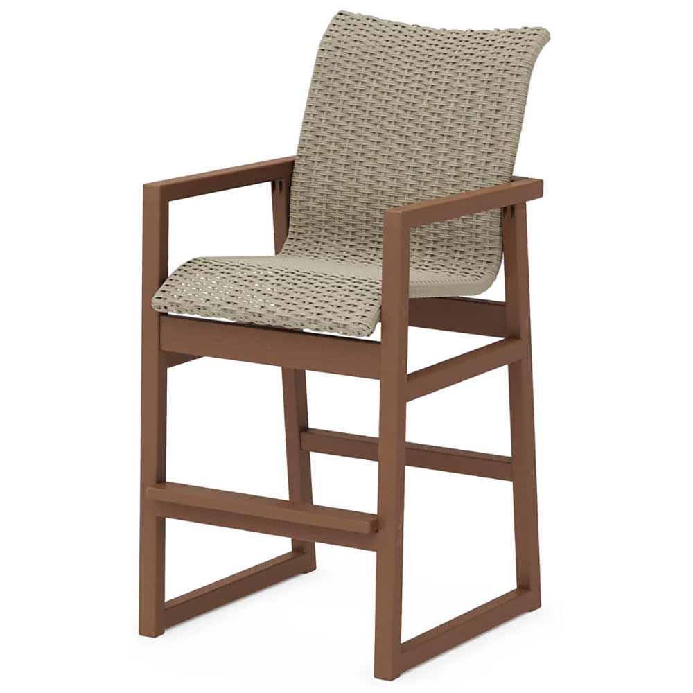 POLYWOOD® EDGE Woven Bar Arm Chair - EMD242