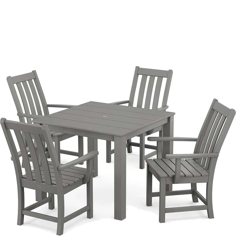 POLYWOOD® Vineyard 5-Piece Parsons Dining Set - PWS2365-1 Dining Set POLYWOOD®