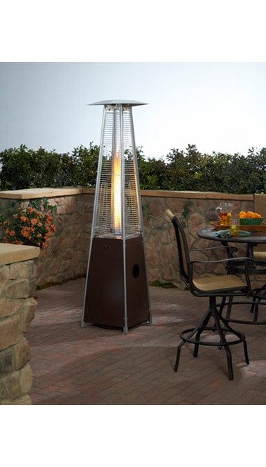 AZ Patio Heaters - Tall Quartz Glass Tube Heater- Hammered Bronze Finish - HLDS01-GTHG Patio Heaters AZ Patio Heaters