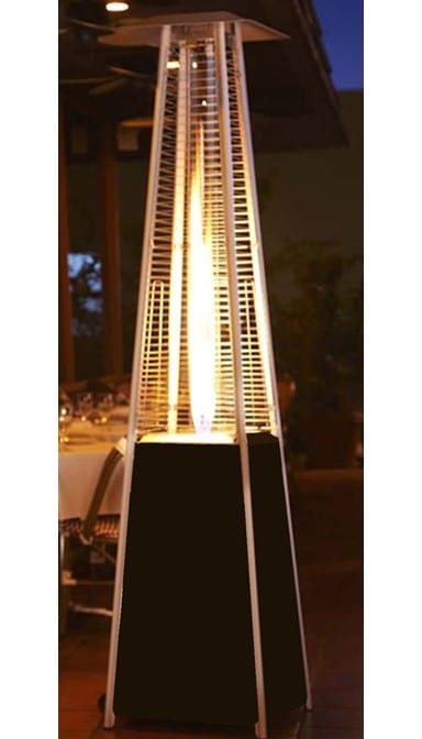 AZ Patio Heaters - Tall Quartz Glass Tube Heater- Hammered Bronze Finish - HLDS01-GTHG Patio Heaters AZ Patio Heaters