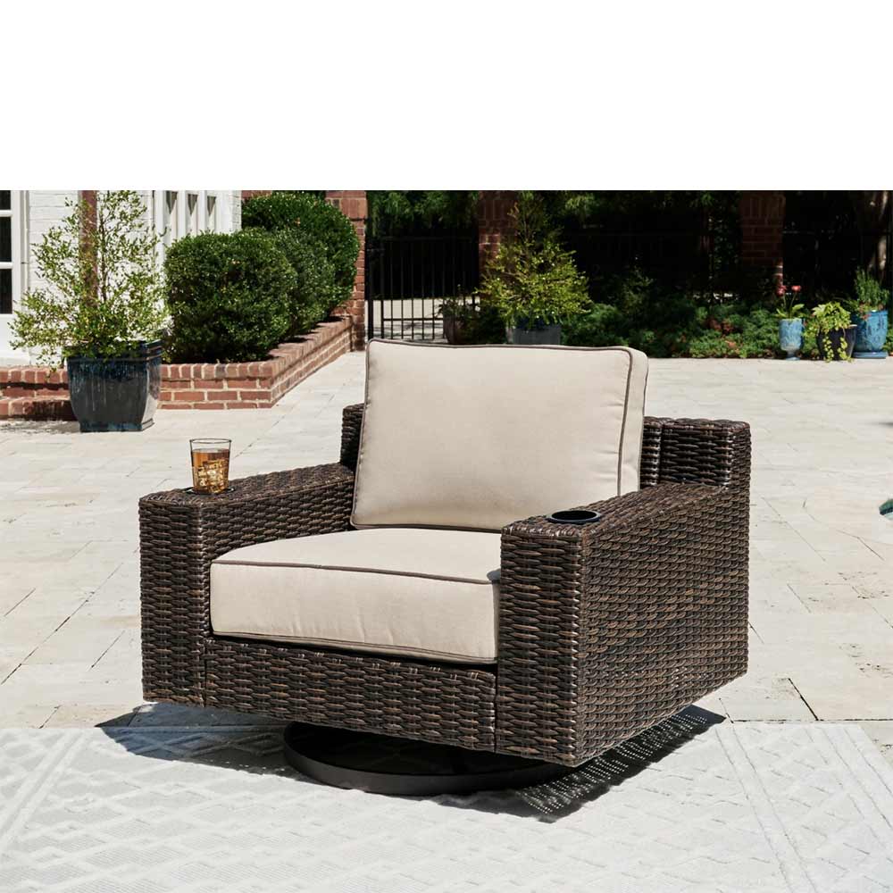 Ashley Furniture - Coastline Bay Outdoor Swivel Lounge Chair Deep Seating Ashley Furniture