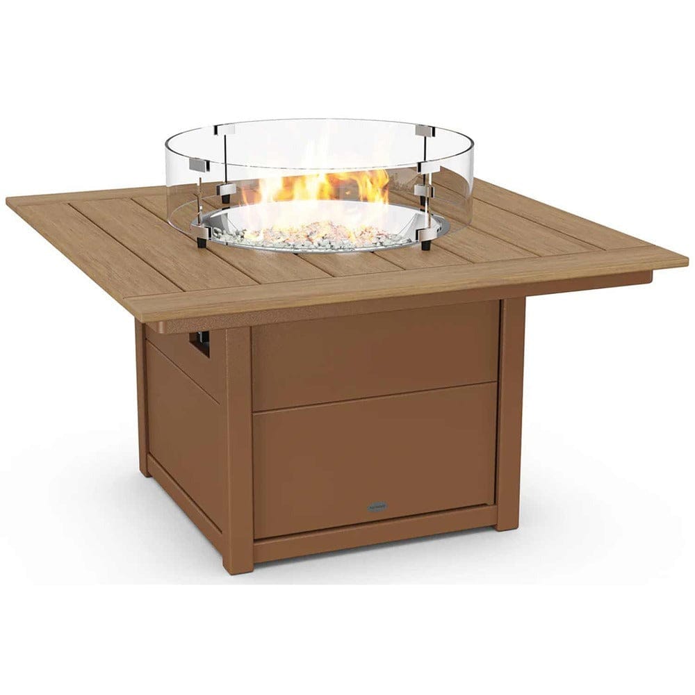 POLYWOOD® Square 42" Fire Pit Table - Select Accents - CTF42S Fire Table POLYWOOD®