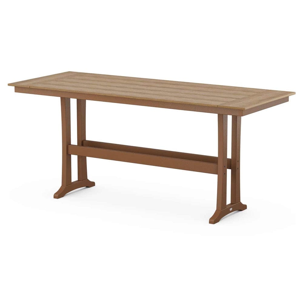 POLYWOOD® Farmhouse Trestle 38" x 96" Bar Table - Select Accents - PLR84-T1L1 Table POLYWOOD®