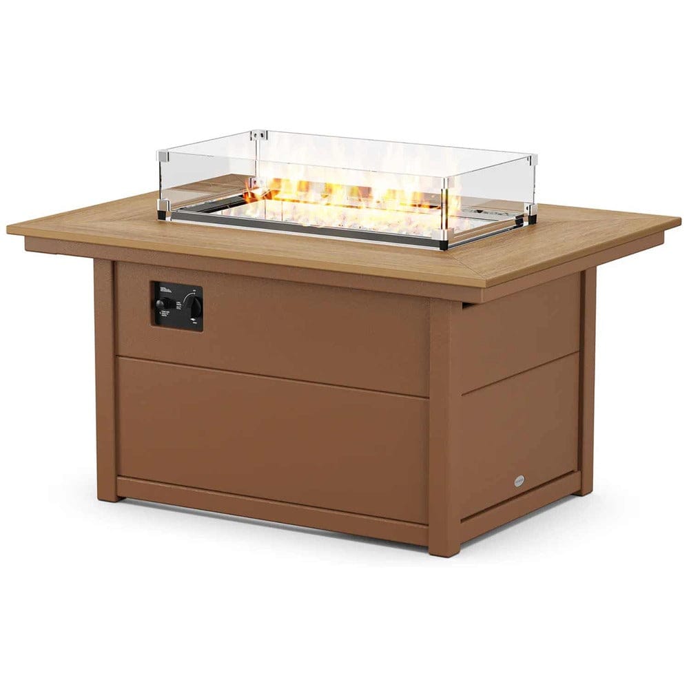 POLYWOOD® Rectangle 34" X 46" Fire Pit Table - Select Accents - CTF3446RECT Fire Table POLYWOOD®