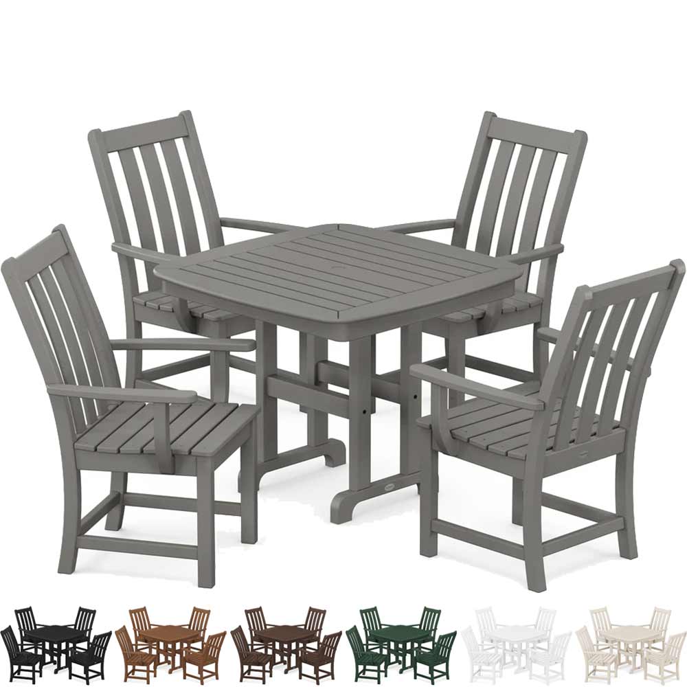 POLYWOOD® Vineyard 5-Piece Dining Set - PWS660-1 Dining Set POLYWOOD®