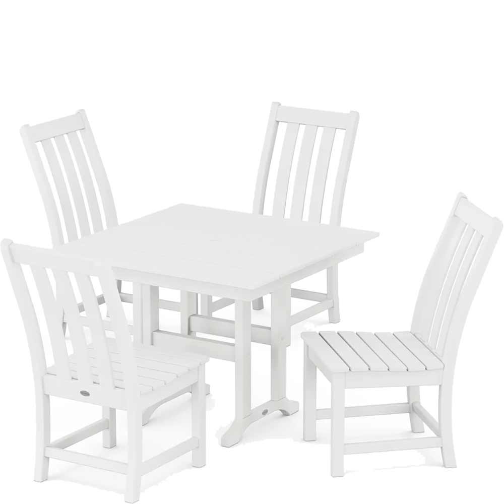POLYWOOD® Vineyard Side Chair 5-Piece Farmhouse Dining Set - PWS1164-1 Dining Set POLYWOOD®
