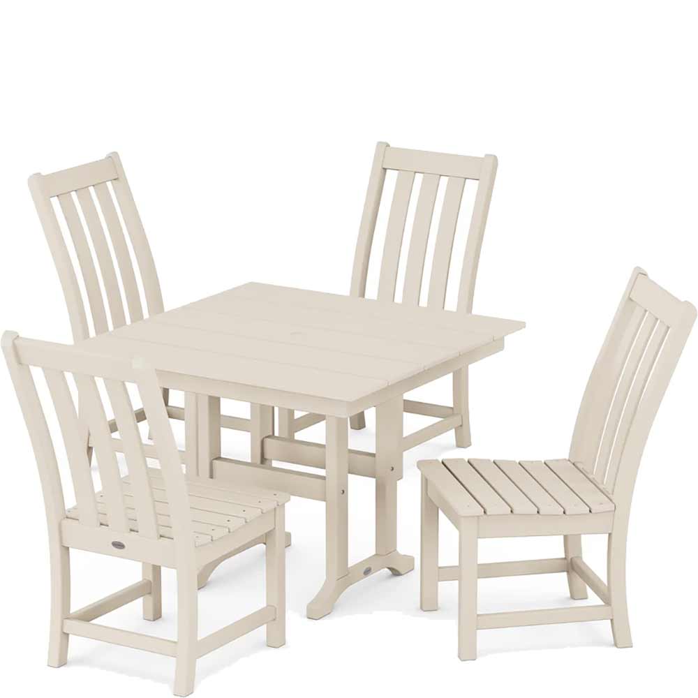 POLYWOOD® Vineyard Side Chair 5-Piece Farmhouse Dining Set - PWS1164-1 Dining Set POLYWOOD®