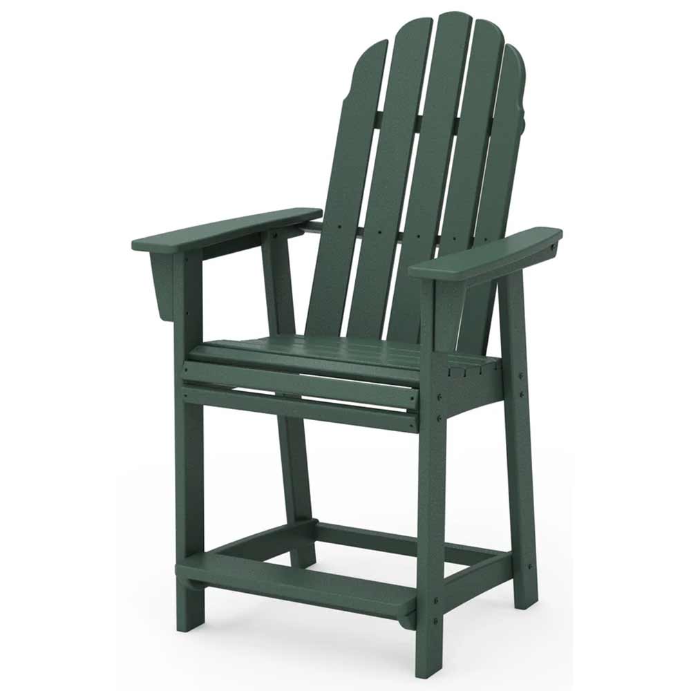 POLYWOOD® Vineyard Curveback Adirondack Counter Chair - ADD601