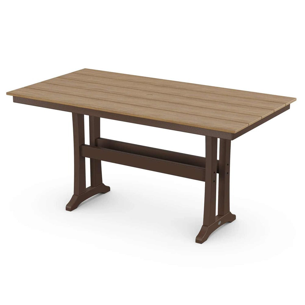 POLYWOOD® Farmhouse Trestle 37" x 72" Counter Table - Select Accents - PLR83-T1L1 Table POLYWOOD®