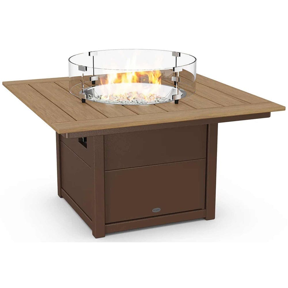 POLYWOOD® Square 42" Fire Pit Table - Select Accents - CTF42S Fire Table POLYWOOD®