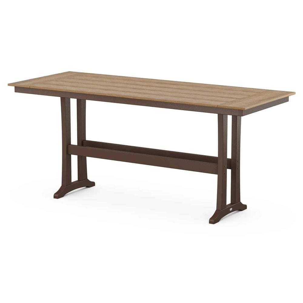 POLYWOOD® Farmhouse Trestle 38" x 96" Bar Table - Select Accents - PLR84-T1L1 Table POLYWOOD®