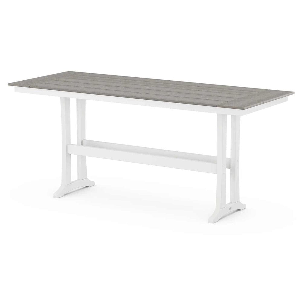 POLYWOOD® Farmhouse Trestle 38" x 96" Bar Table - Select Accents - PLR84-T1L1 Table POLYWOOD®