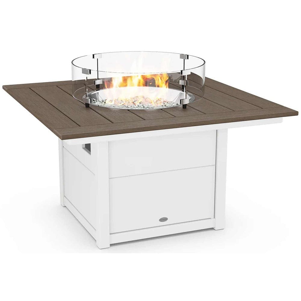POLYWOOD® Square 42" Fire Pit Table - Select Accents - CTF42S Fire Table POLYWOOD®