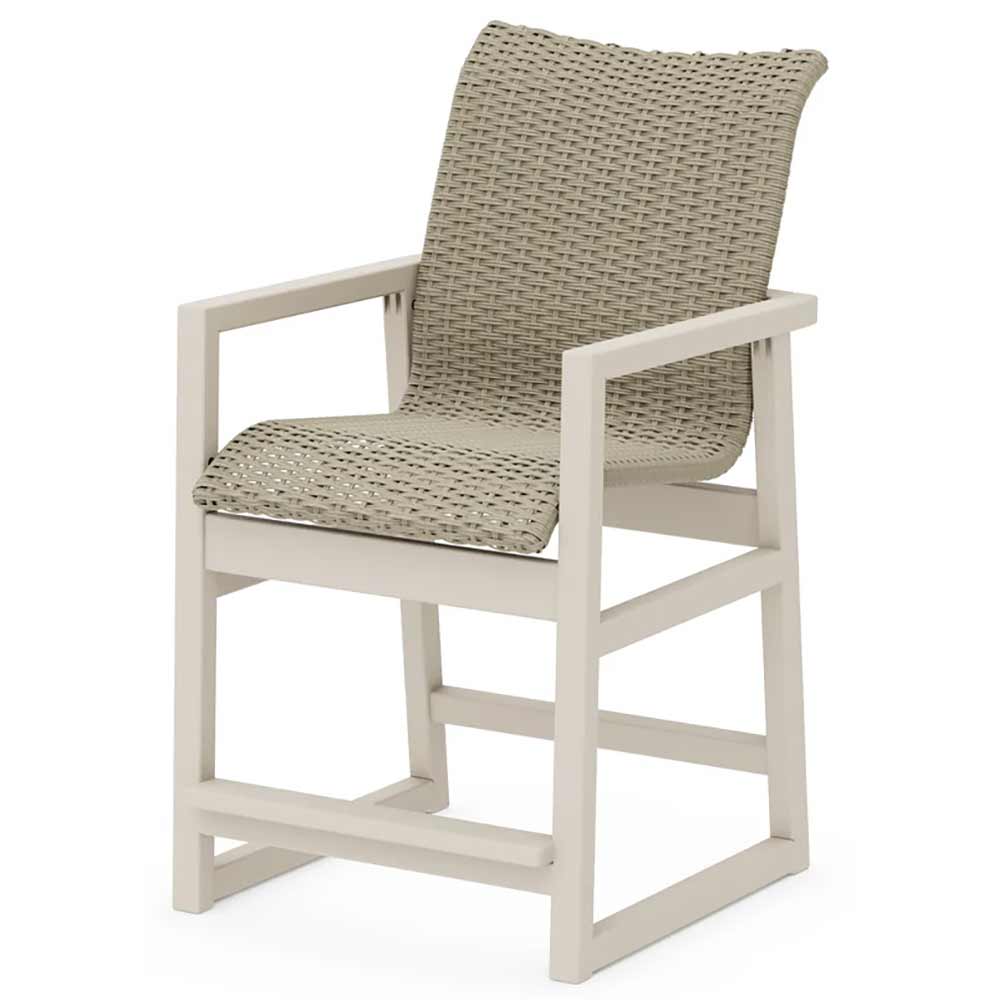 POLYWOOD® EDGE Woven Counter Arm Chair - EMD241