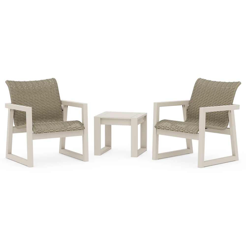 POLYWOOD® EDGE Woven 3-Piece Lounge Chair Seating Set - PWS2912-1