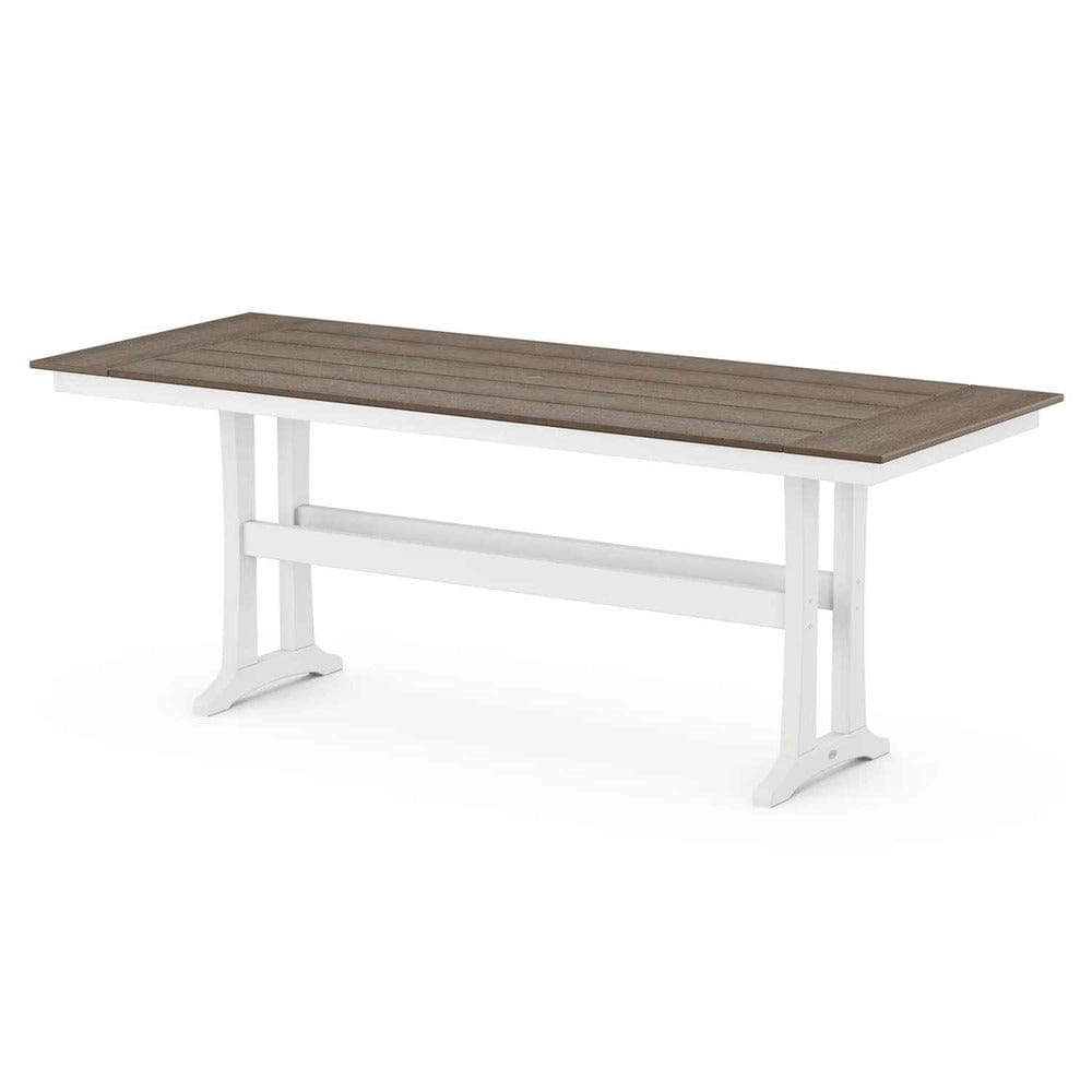 POLYWOOD® Farmhouse Trestle 38" x 96" Counter Table - Select Accents - PLR84-T1L1 Table POLYWOOD®