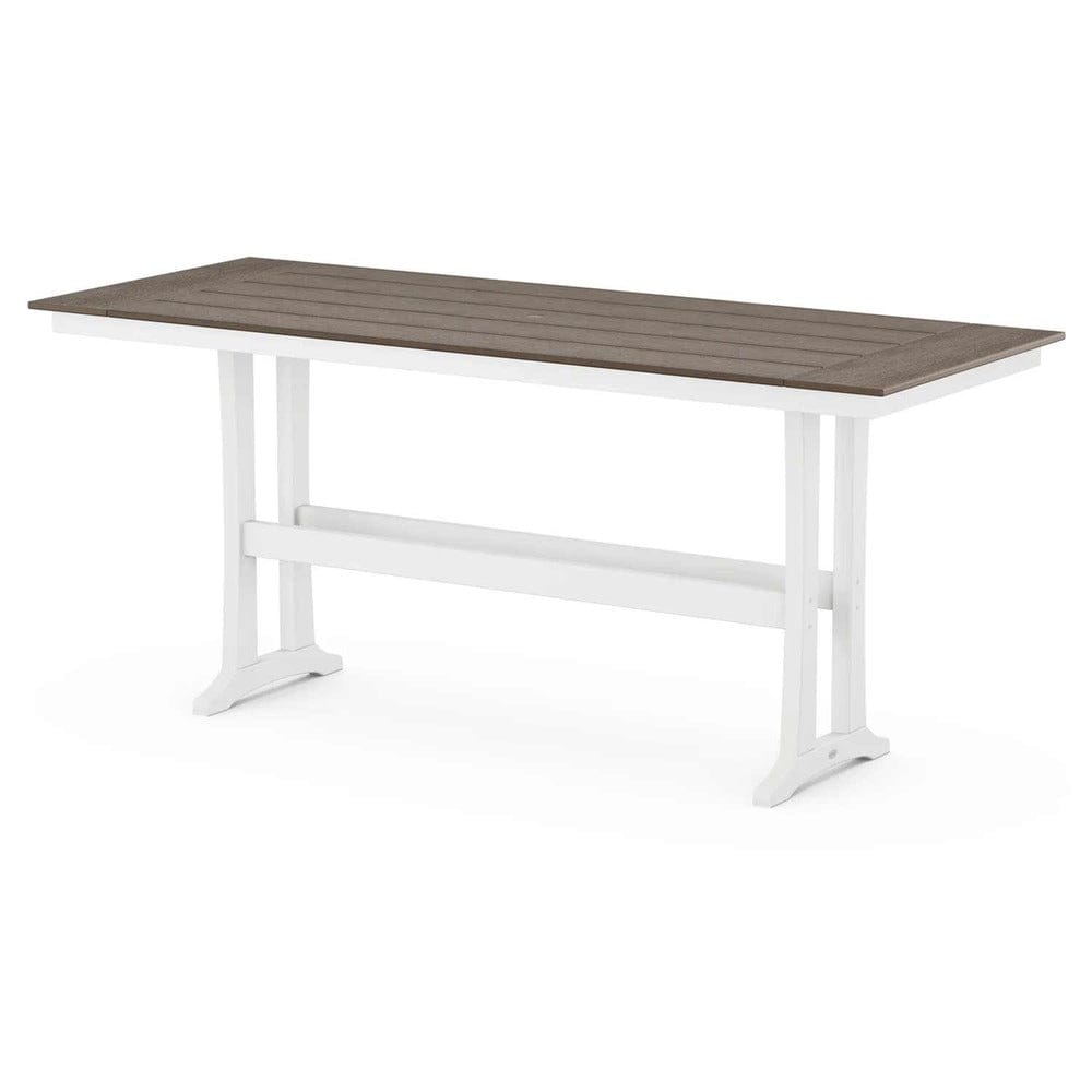 POLYWOOD® Farmhouse Trestle 38" x 96" Bar Table - Select Accents - PLR84-T1L1 Table POLYWOOD®