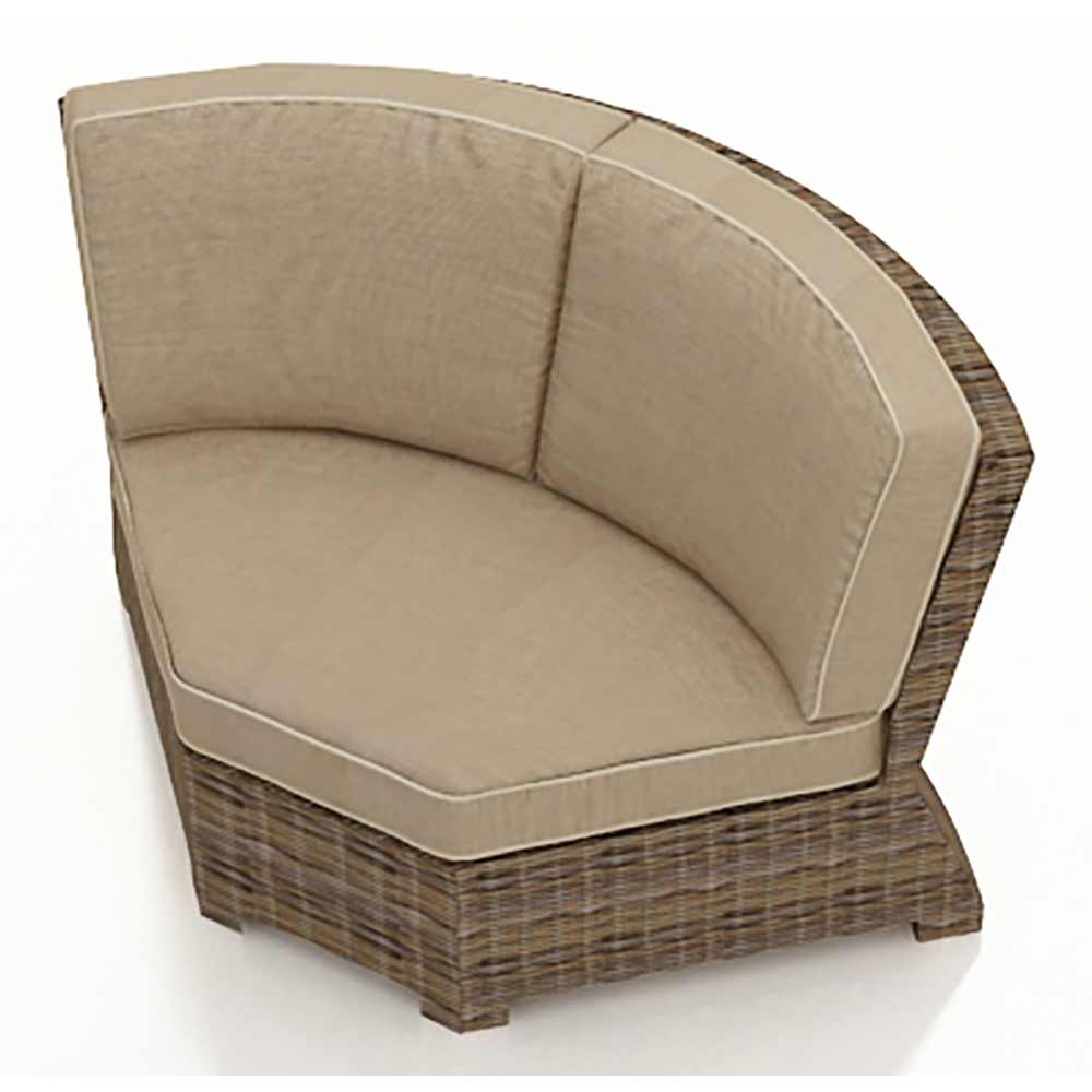 North Cape Wicker - Bainbridge 45 Degree Sectional Corner Chair Loveseat North Cape