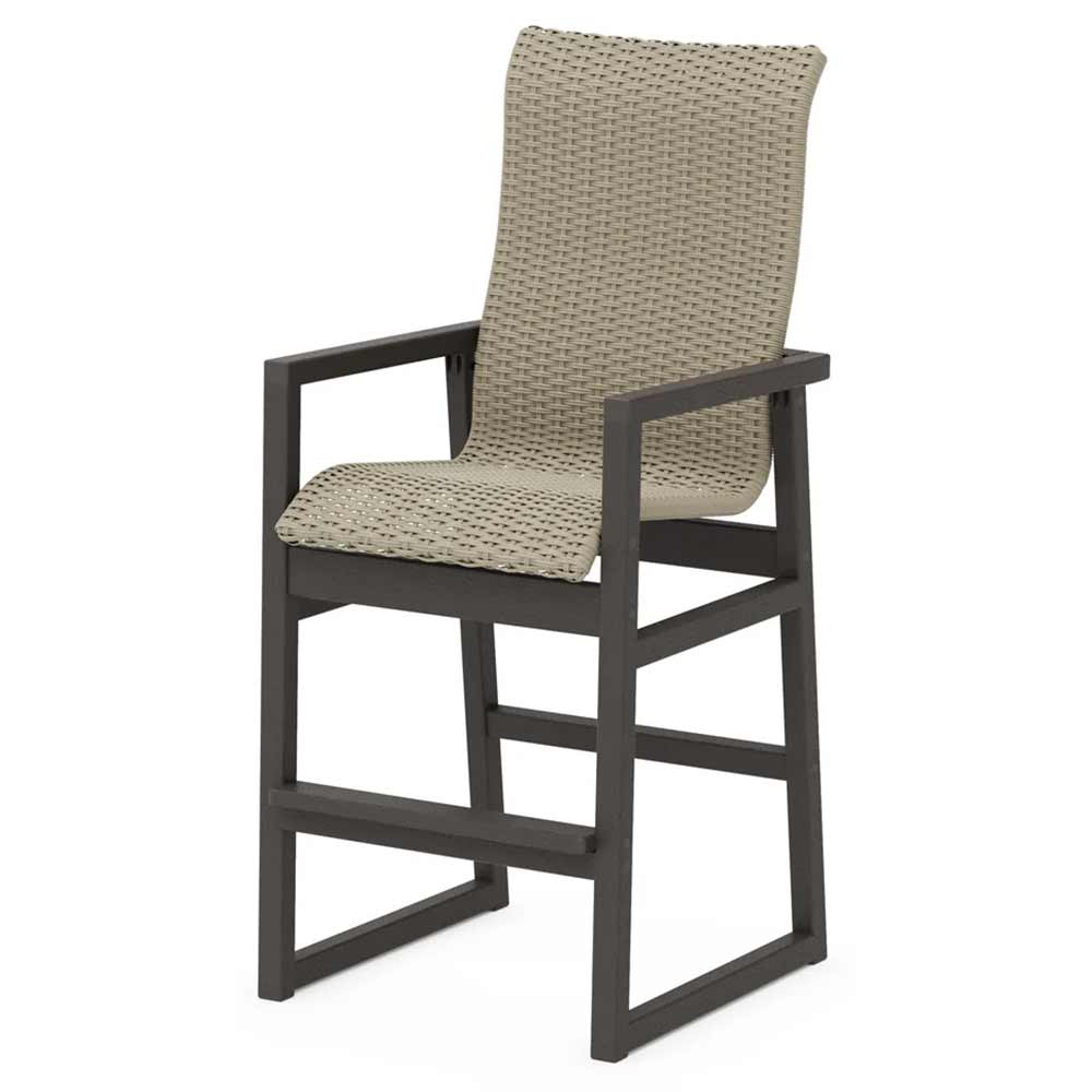 POLYWOOD® EDGE Woven High-Back Bar Arm Chair - EMD252
