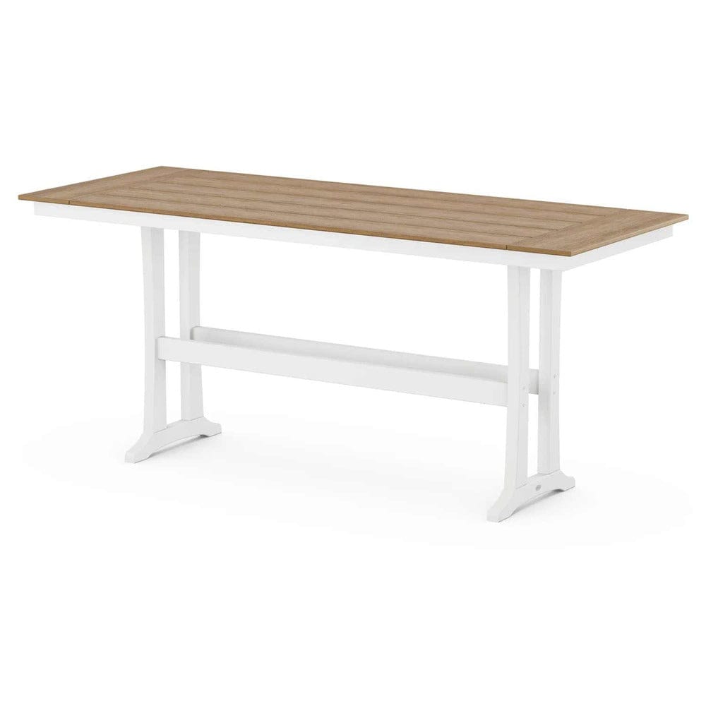 POLYWOOD® Farmhouse Trestle 38" x 96" Bar Table - Select Accents - PLR84-T1L1 Table POLYWOOD®