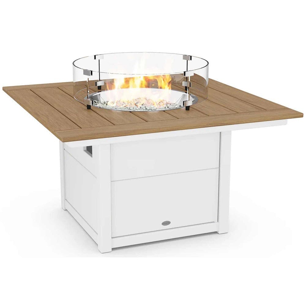 POLYWOOD® Square 42" Fire Pit Table - Select Accents - CTF42S Fire Table POLYWOOD®