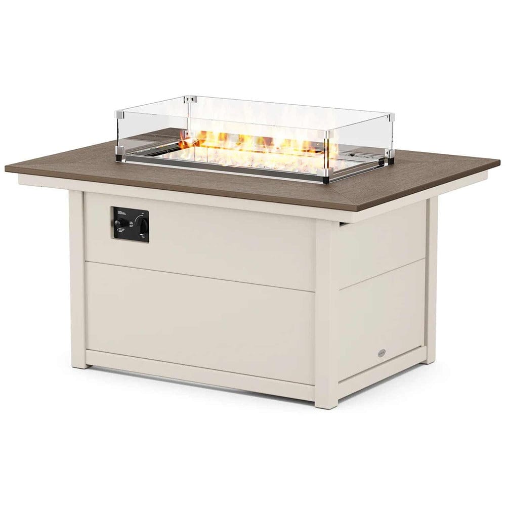 POLYWOOD® Rectangle 34" X 46" Fire Pit Table - Select Accents - CTF3446RECT Fire Table POLYWOOD®
