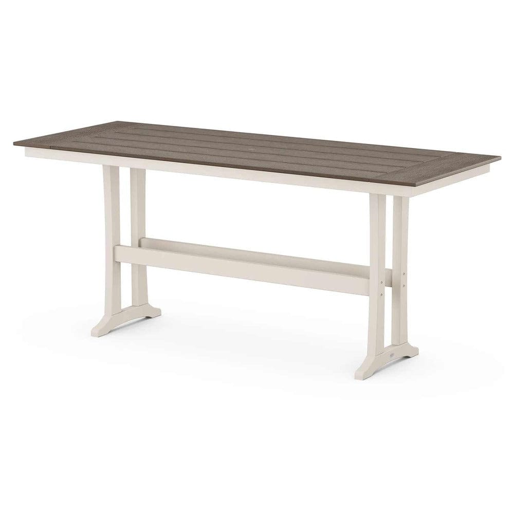 POLYWOOD® Farmhouse Trestle 38" x 96" Bar Table - Select Accents - PLR84-T1L1 Table POLYWOOD®