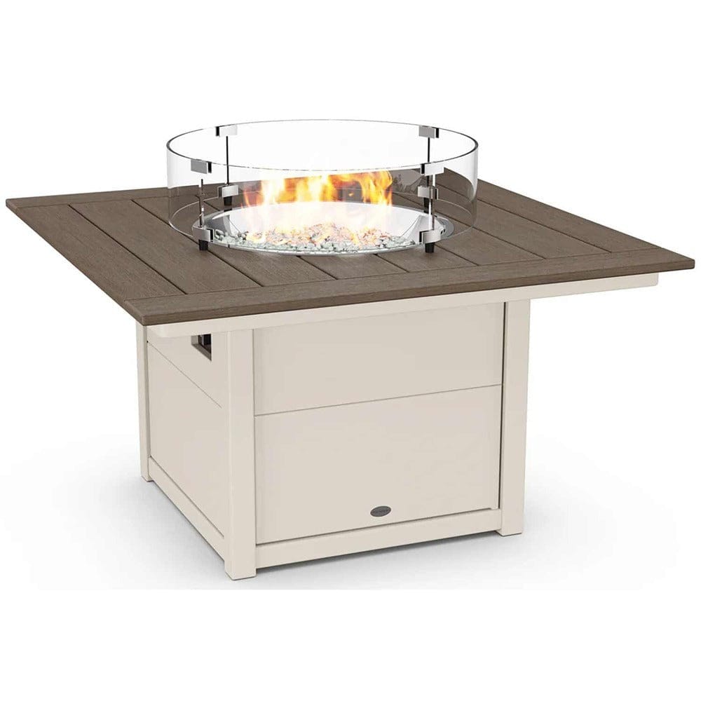 POLYWOOD® Square 42" Fire Pit Table - Select Accents - CTF42S Fire Table POLYWOOD®