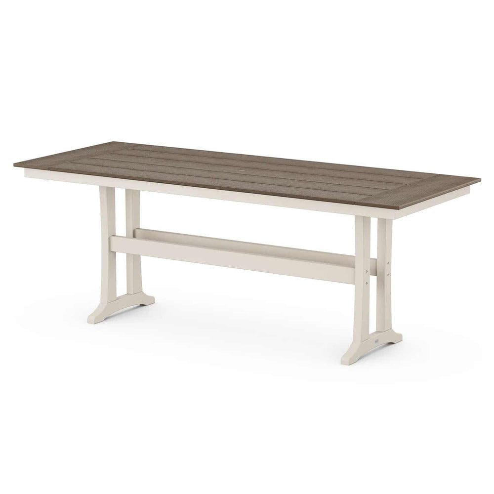 POLYWOOD® Farmhouse Trestle 38" x 96" Counter Table - Select Accents - PLR84-T1L1 Table POLYWOOD®