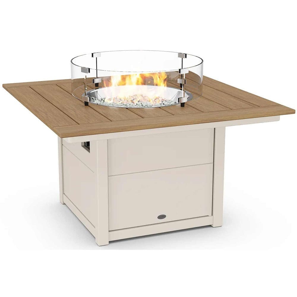 POLYWOOD® Square 42" Fire Pit Table - Select Accents - CTF42S Fire Table POLYWOOD®