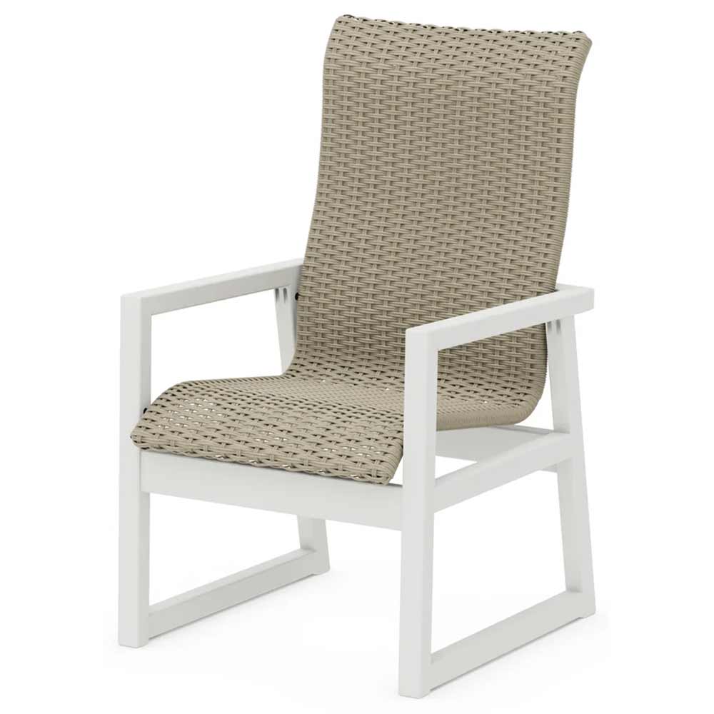POLYWOOD® EDGE Woven High-Back Dining Arm Chair - EMD250